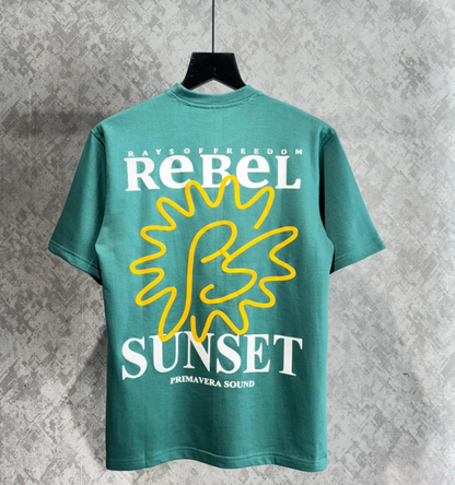 Rebel Sunset Graphic T-Shirt - Rays of Freedom Edition